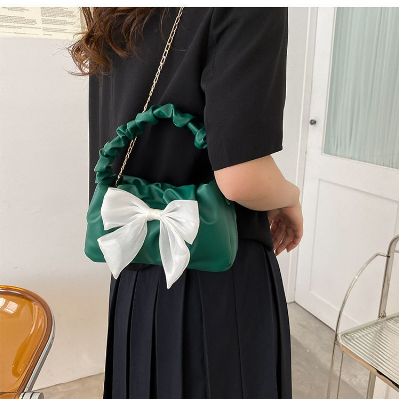 Túi Đeo Vai Hình Đám Mây Đính Nơ Màu Trơn Đơn Giản NB00029