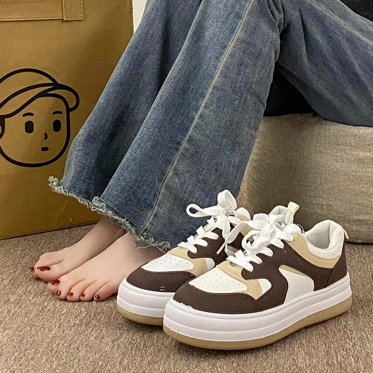 YAOLI  Giày Thể Thao Đế Dày Thời Trang retro Dành Cho Nữ