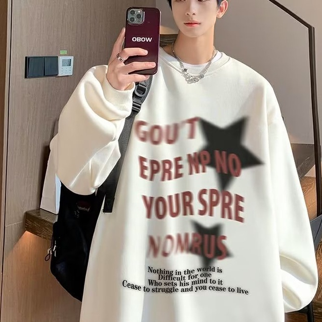 Áo sweater dáng rộng in hoạt hình màu xám hợp thời trang cho các cặp đôi phong cách hàn quốc cá tính street style chất nỉ bông đẹp