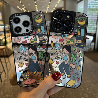 ốp iphone 11/12/13/14/15/16/17 Pro Max cute girl mirror Transparent Case For ốp lưng iphone 11,12,13,14,15,16,11PM,12PM,13PM,14PM,15PM,16PM