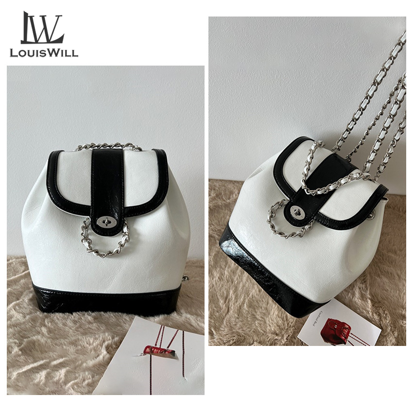 Louiswill Túi Xách Da Bóng Dây Xích Đeo Vai Thời Trang Cho Nữ
