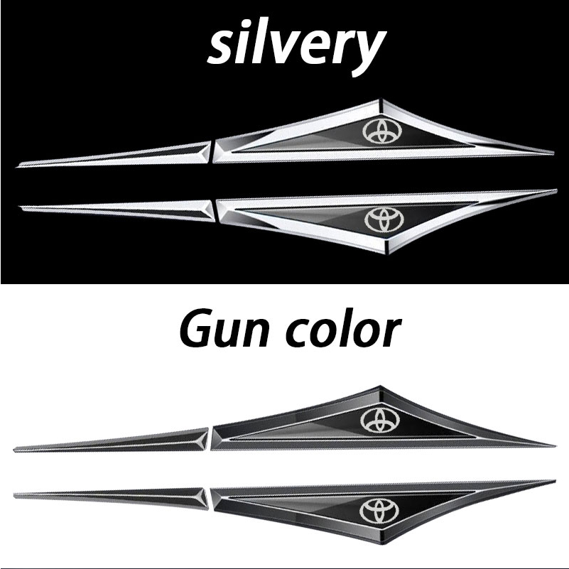 Mitsubishi ô tô thép không gỉ Blade tấm bên đánh dấu trang trí Sticker Attrage Mirage G4 Triton Xpander Pagero Xpander trang trí bên ngoài Bright Strip Sticker