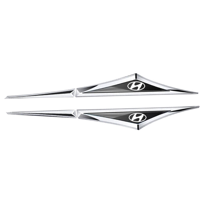 Mitsubishi ô tô thép không gỉ Blade tấm bên đánh dấu trang trí Sticker Attrage Mirage G4 Triton Xpander Pagero Xpander trang trí bên ngoài Bright Strip Sticker