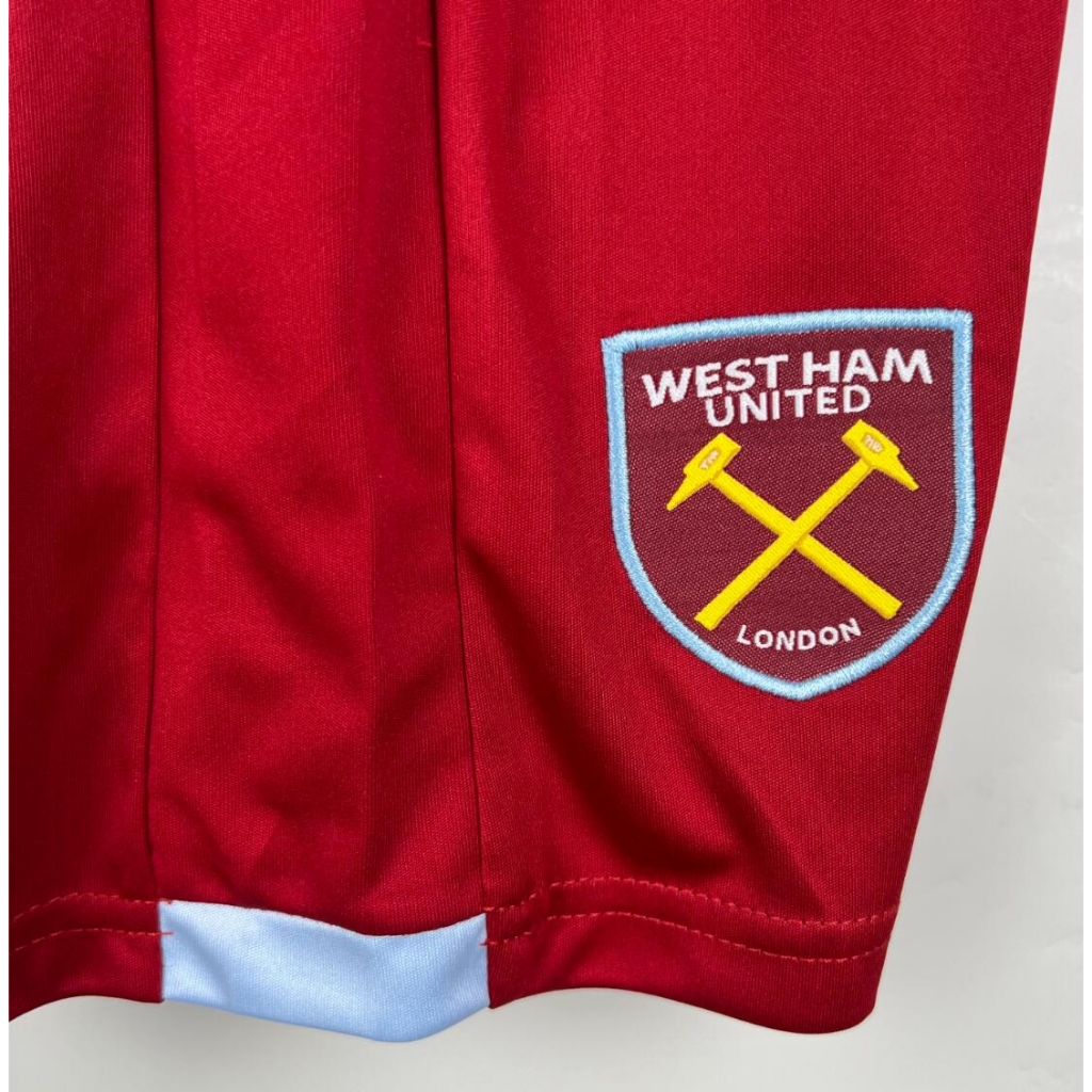 Bộ Quần Áo Bóng Đá Màu Đỏ Số 23 / 24 Đội Tây ham Trẻ Trung Năng Động Cho Bé