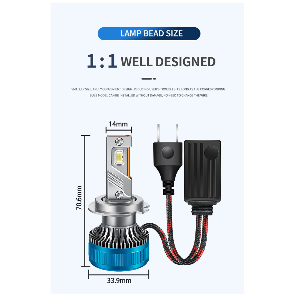 Autoche Đèn Pha led Sương Mù 6500k hb3 hb4 9005 9006 h1 h7 h4 h11 csp 3570 320w 9000Lm Chất Lượng Cao Cho Xe Hơi
