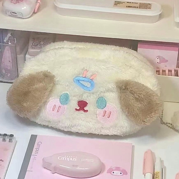 Túi Đựng Bút Phối Lông Dễ Thương Cho Học Sinh