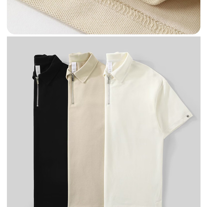 Áo thun polo tay ngắn màu trơn đơn giản thời trang hè phong cách Nhật Bản cho nam