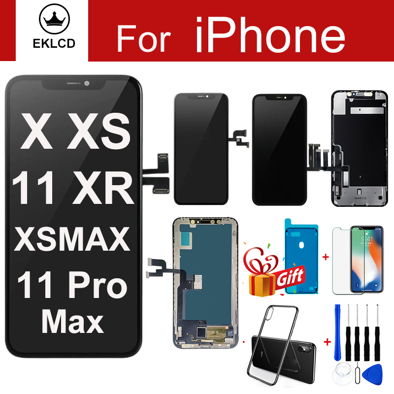 Màn Hình Cho iPhone X XR XS 11 Pro Max Màn Hình Cảm Ứng Digitzer Lắp Ráp LCD Thay Thế 100% Đã Kiểm Tra