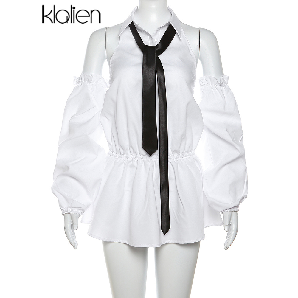 Klalien Set Áo Trễ Vai Và Quần Short Lưng Cao Phong Cách Pháp Thời Trang Quyến Rũ Cho Nữ