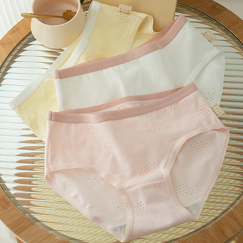 Quần Lót cotton Mềm Mại Lưng Vừa Thoáng Khí Thoải Mái Cho Nữ