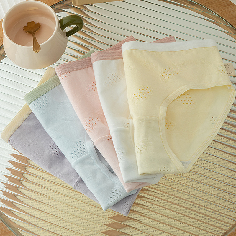 Quần Lót cotton Mềm Mại Lưng Vừa Thoáng Khí Thoải Mái Cho Nữ