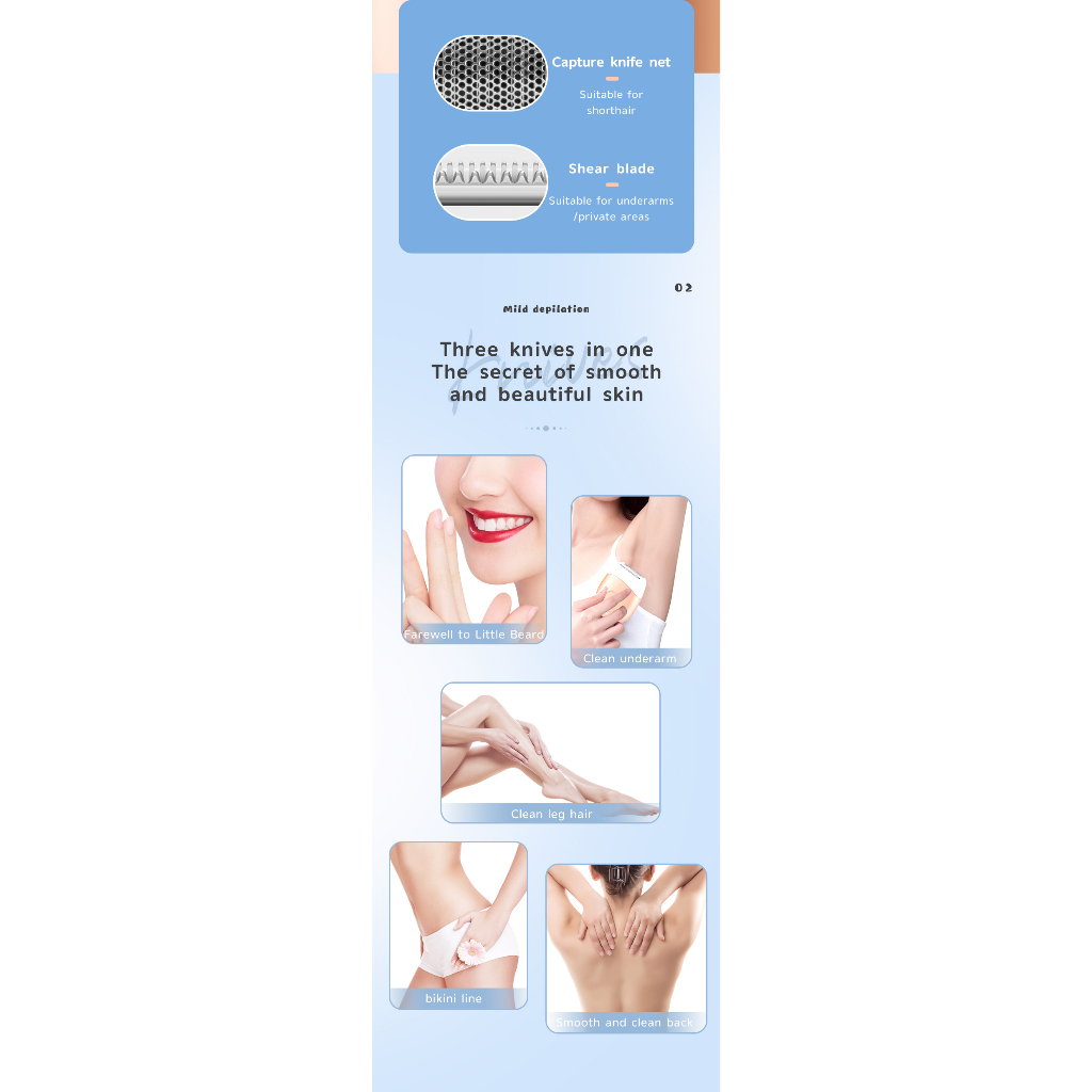 Kemei Máy Cạo Lông Cơ Thể Không Đau Chống Thấm Nước Cho Nữ