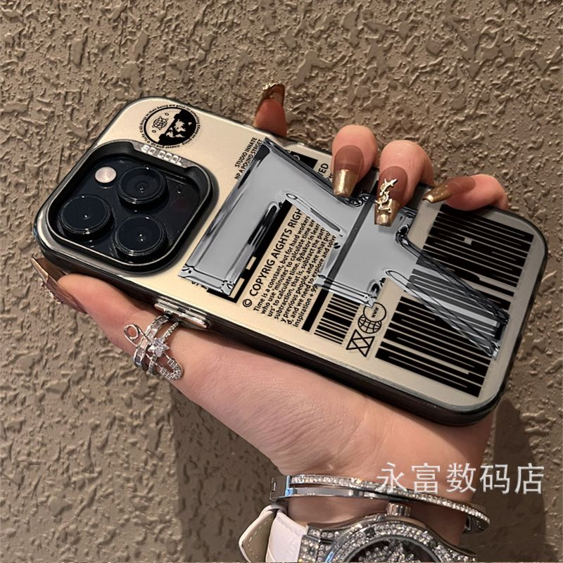 Ốp Điện Thoại Mềm Mặt Nhám Gắn Nút Kim Loại Hình Nhãn Hiệu 7th Cho Iphone 14promax 13Pro12 11 7p