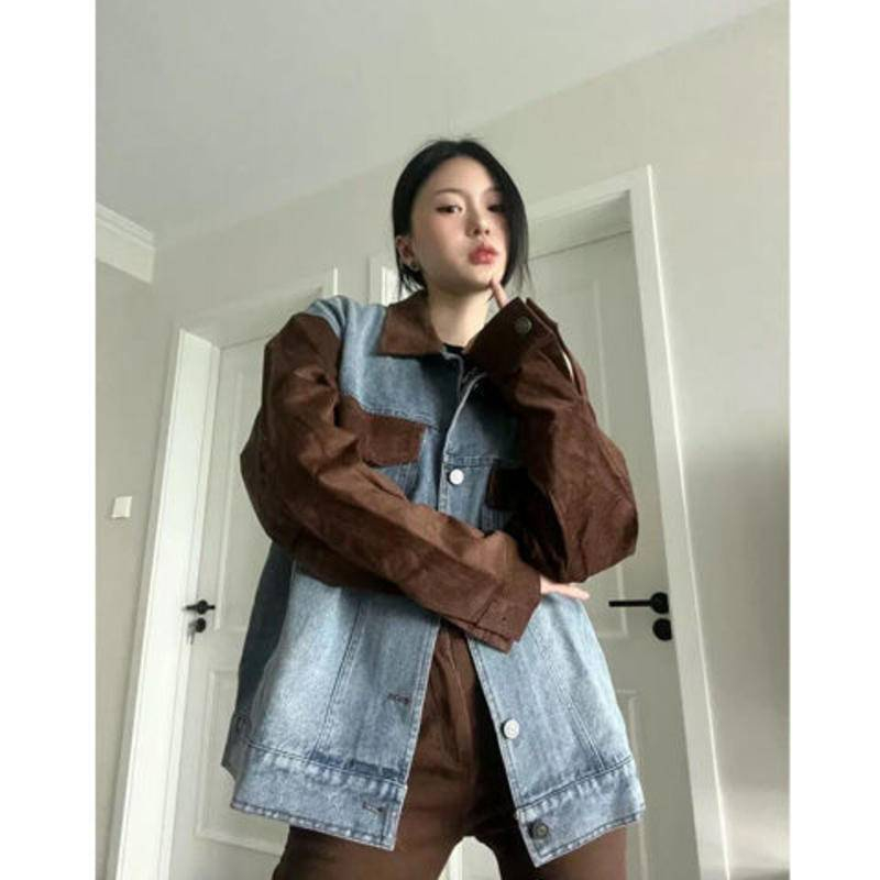 Áo Khoác denim Phong Cách retro Mỹ ynbe189