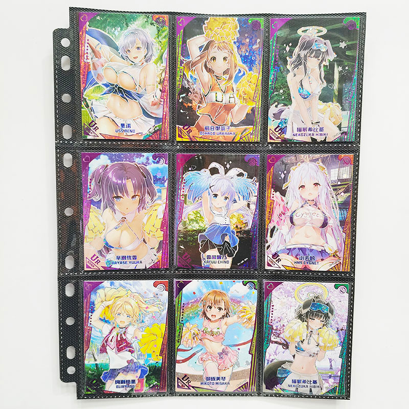Bộ 18 Thẻ Giấy Bóng Hình Cô Gái anime 88 * 63 * 1.2mm