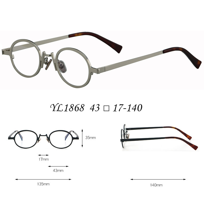 Kính Mát Gọng Kim Loại Hình oval Nhỏ Thời Trang unisex 2023 1868