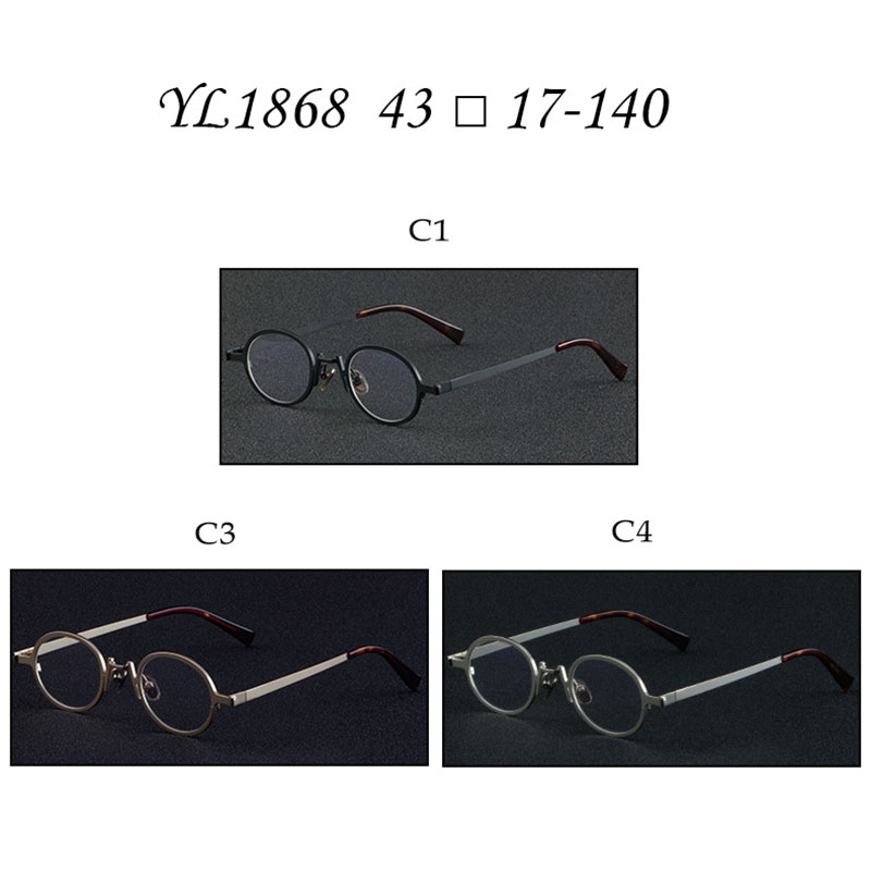 Kính Mát Gọng Kim Loại Hình oval Nhỏ Thời Trang unisex 2023 1868