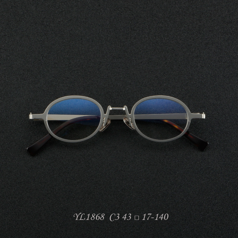 Kính Mát Gọng Kim Loại Hình oval Nhỏ Thời Trang unisex 2023 1868