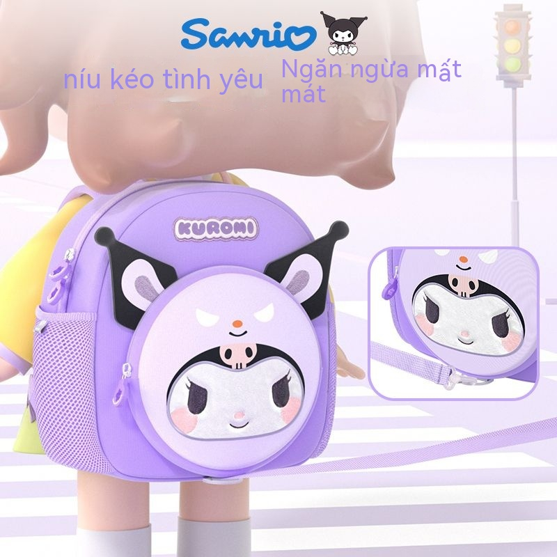 Balo đi học trẻ em mẫu giáo HelloKitty Sanrio bé gái chống thất lạc cho bé 1-6 tuổi mới ba lô siêu nhẹ