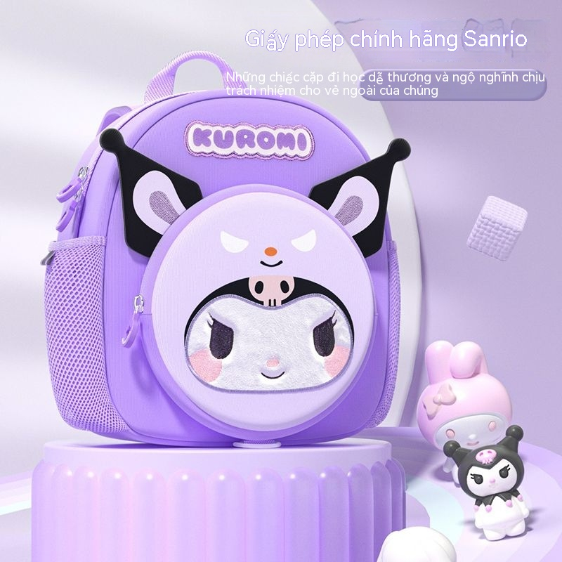 Balo đi học trẻ em mẫu giáo HelloKitty Sanrio bé gái chống thất lạc cho bé 1-6 tuổi mới ba lô siêu nhẹ