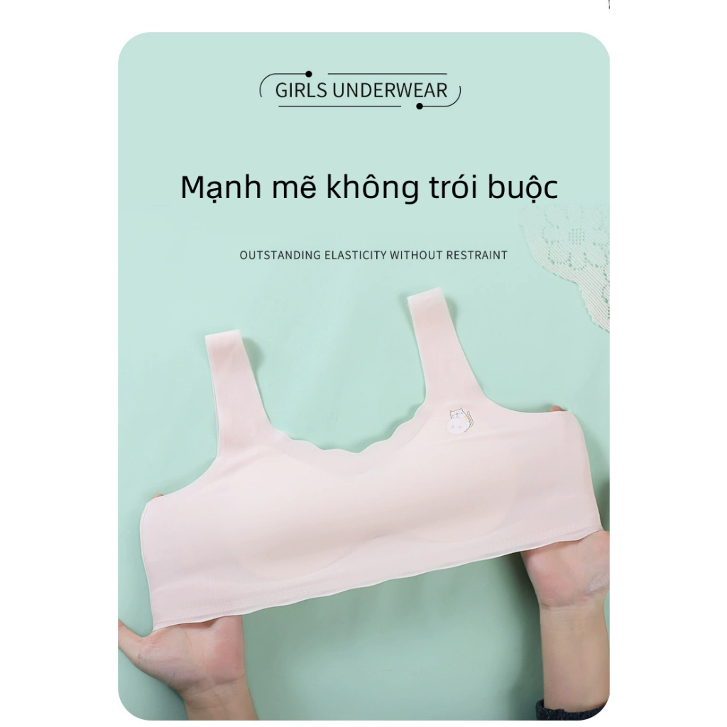 🍒muying🍒 Áo Ngực Cho Bé Gái Phát ,Em Học Sinh Áo Lót Treo  Áo Ngực ,Triển Thoải Mái Và Thoáng Khí Đồ Lót Trẻ