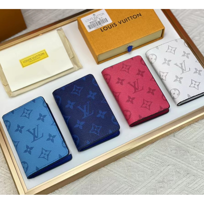 LV/Louis Vuitton 100% Ví mới chính hãng, Túi thẻ chung cho nam và nữ [Có hộp]
