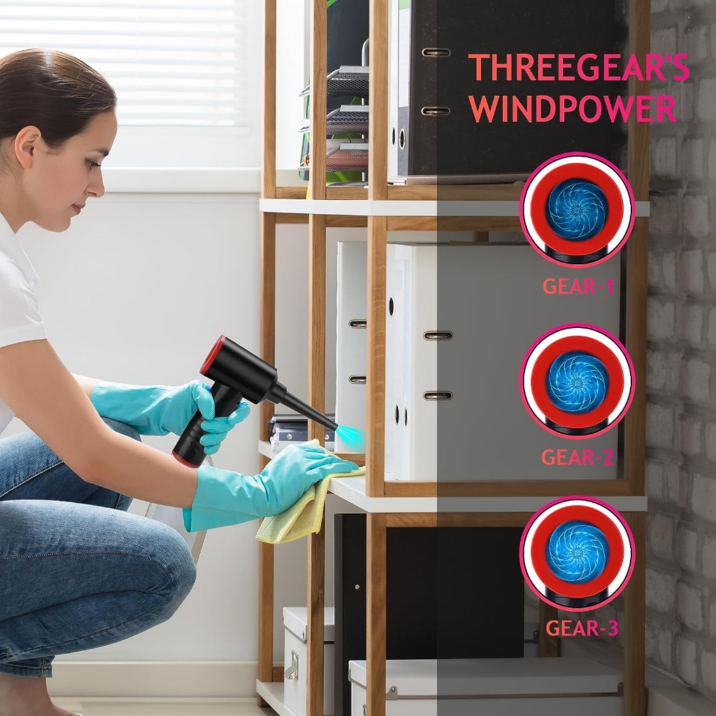 6000mah electric air duster blower máy thổi bụi không khí di động không dây remover máy hút bụi cầm tay có thể sạc lại cho pc máy tính xách tay bàn phím ô tô