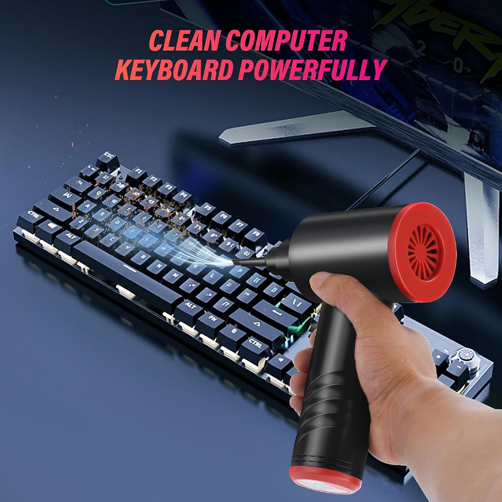 6000mah electric air duster blower máy thổi bụi không khí di động không dây remover máy hút bụi cầm tay có thể sạc lại cho pc máy tính xách tay bàn phím ô tô