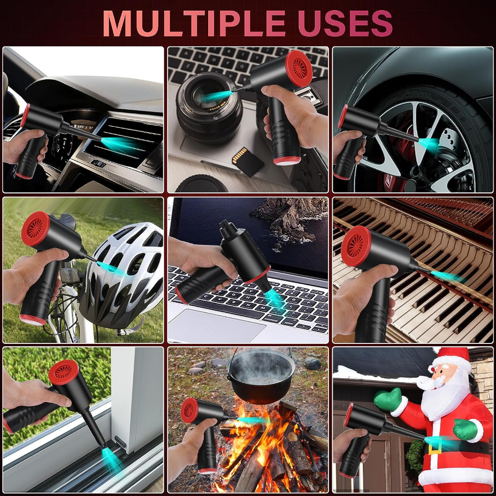 6000mah electric air duster blower máy thổi bụi không khí di động không dây remover máy hút bụi cầm tay có thể sạc lại cho pc máy tính xách tay bàn phím ô tô