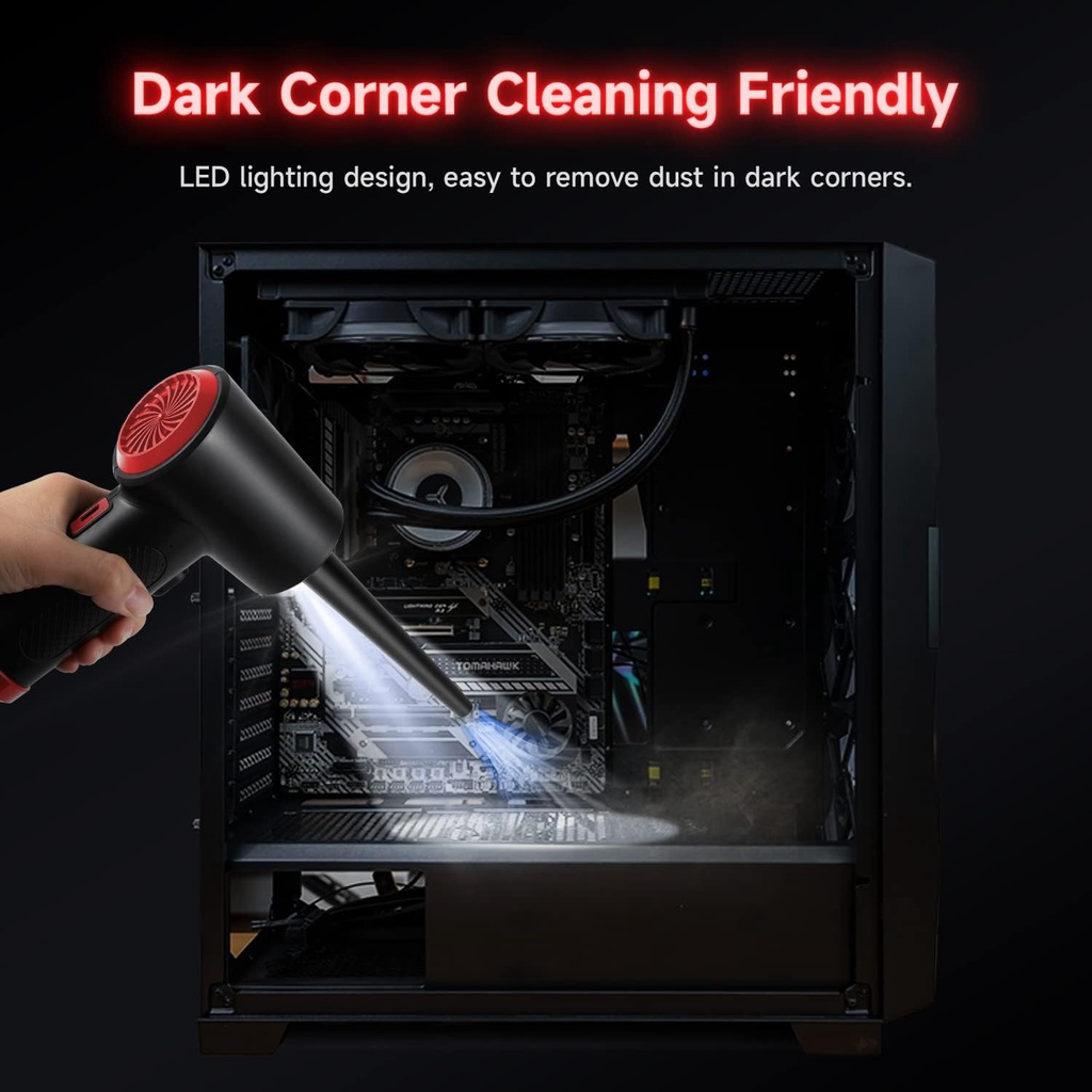 6000mah electric air duster blower máy thổi bụi không khí di động không dây remover máy hút bụi cầm tay có thể sạc lại cho pc máy tính xách tay bàn phím ô tô