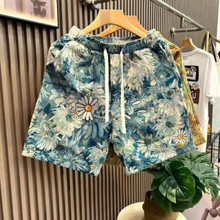 Quần short Họa Tiết Hoa Hướng Dương Thời Trang Cho Nam