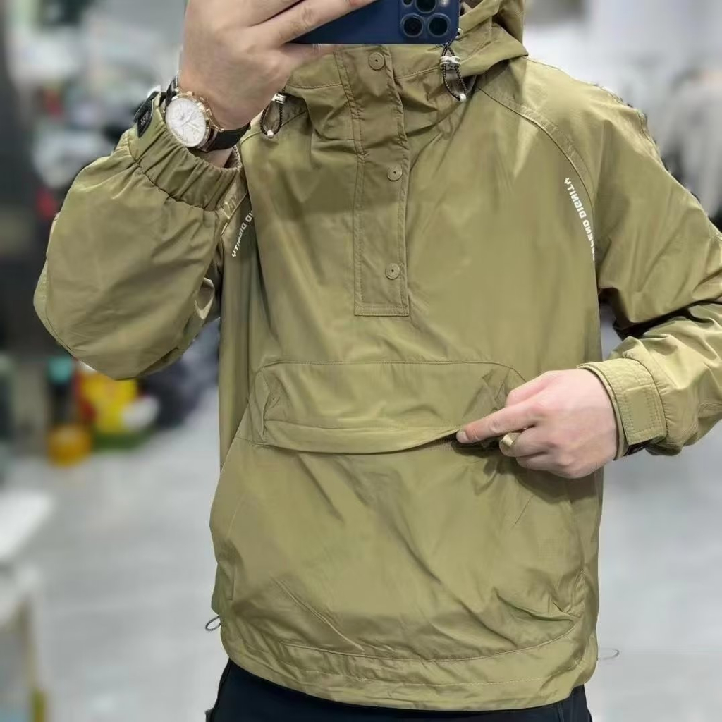 Áo Khoác Có Mũ Trùm Đầu Màu Sắc Đơn Giản Thời Trang Cho Nam Giới Có Size m-3xl