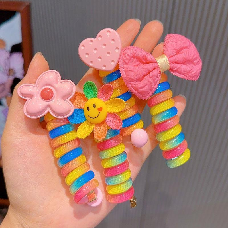 Mới Dây Cột Tóc Cao Su Hình Điện Thoại Màu Kẹo Dễ Thương Cho Bé Gái