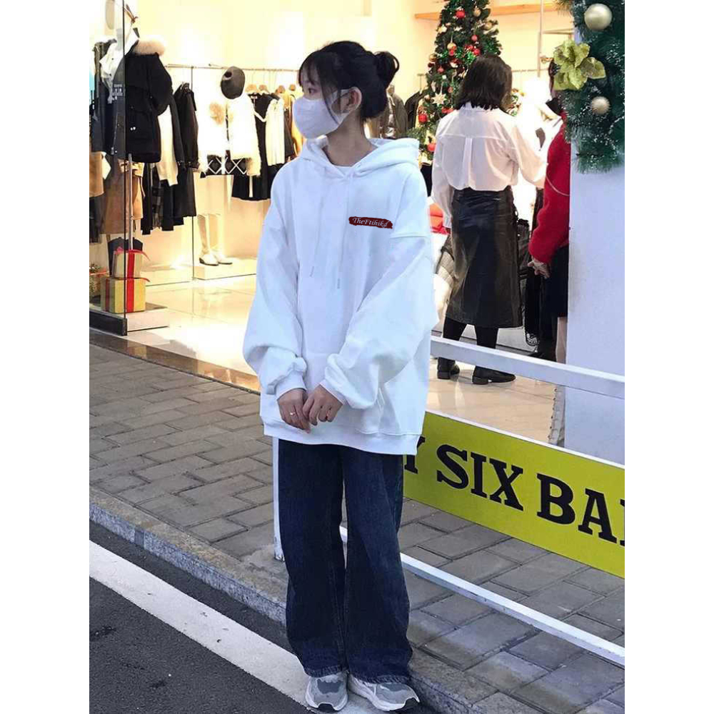 Áo hoodie Nữ Dáng Rộng Phong Cách retro Mỹ