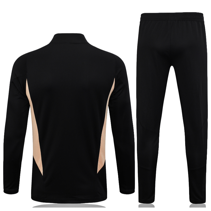 2023- 24 real madrid black halfzip men's football tracksuit training wear chất lượng hàng đầu 1: 1