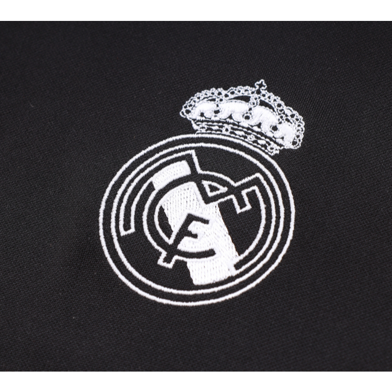 2023- 24 real madrid black halfzip men's football tracksuit training wear chất lượng hàng đầu 1: 1