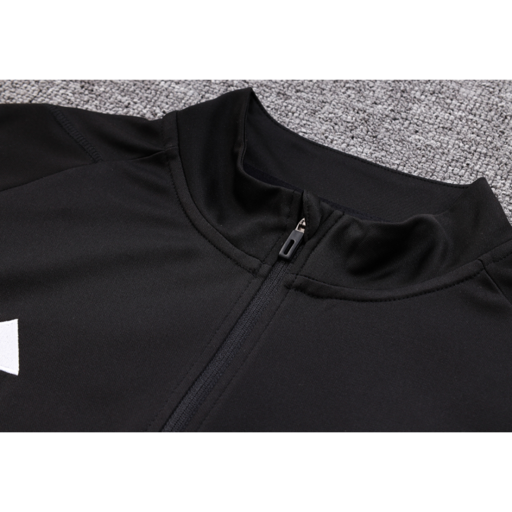 2023- 24 real madrid black halfzip men's football tracksuit training wear chất lượng hàng đầu 1: 1