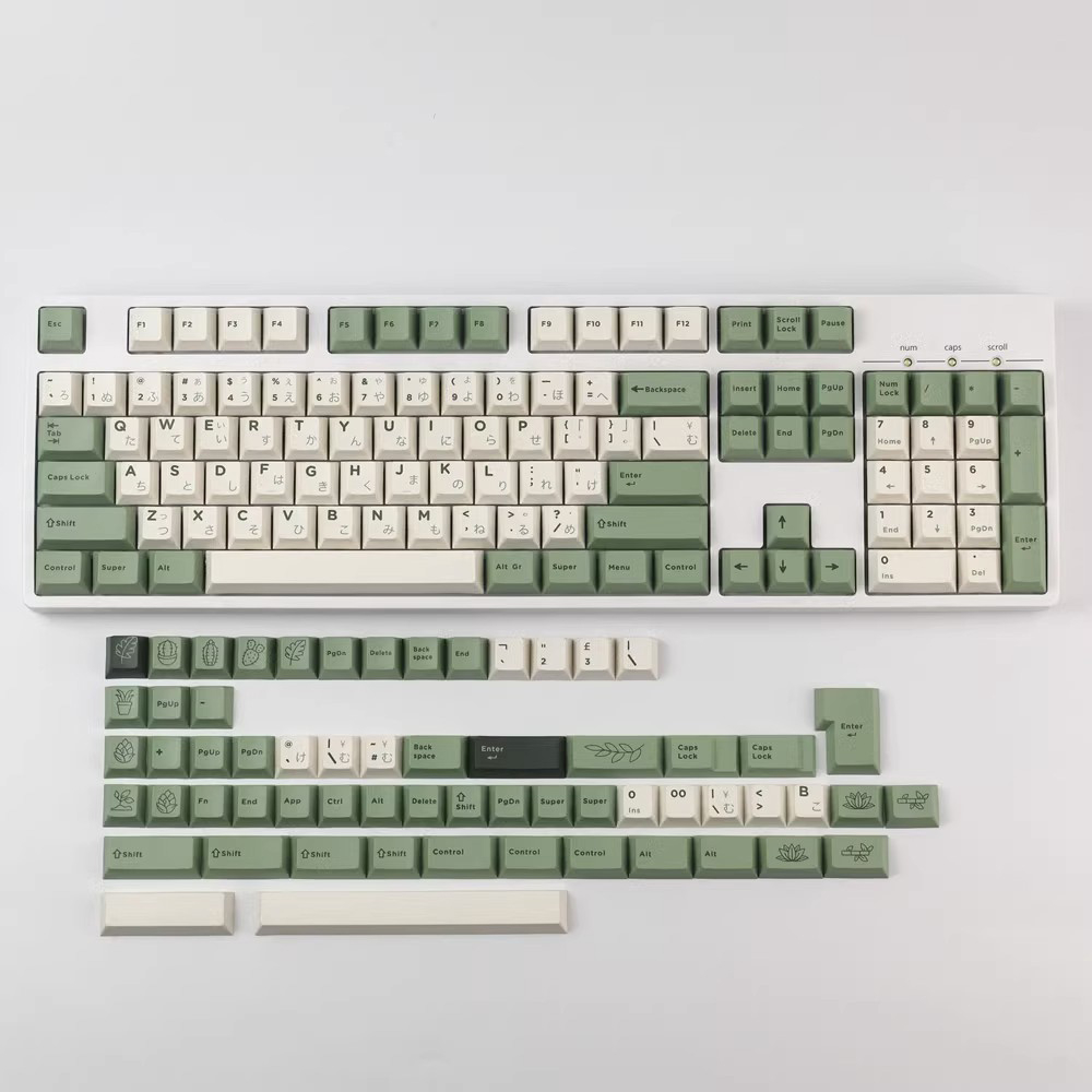 Gmk Nắp Phím Sân Vườn Thực Vật Nguyên Liệu pbt Chất Thuốc Nhuộm