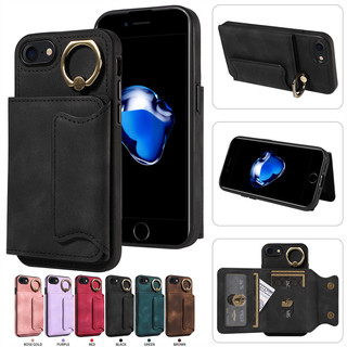 Bao Da pu Điện Thoại Nắp Lật Nam Châm Kiêm Ví Đựng Thẻ Cho iphone se 2022 / 2020 x xs max xr 8 7 6 6s plus Ốp