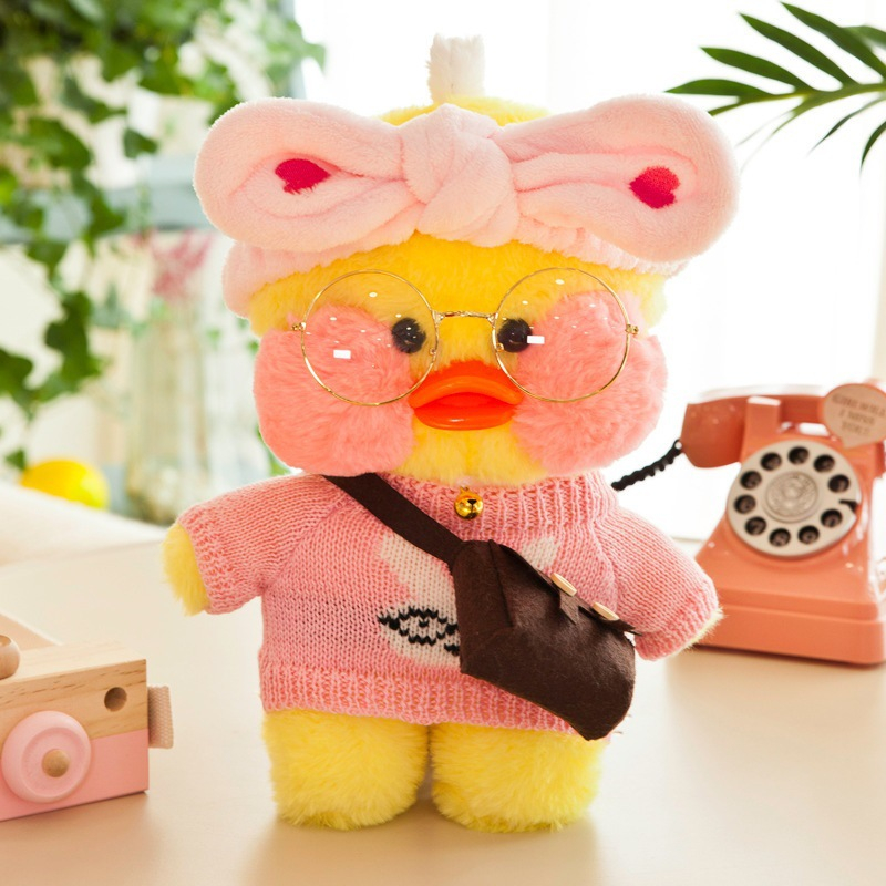 Thú Nhồi Bông Hình Con Vịt Vàng 30Cm Mềm Mại Dễ Thương