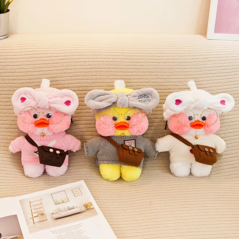 Thú Nhồi Bông Hình Con Vịt Vàng 30Cm Mềm Mại Dễ Thương