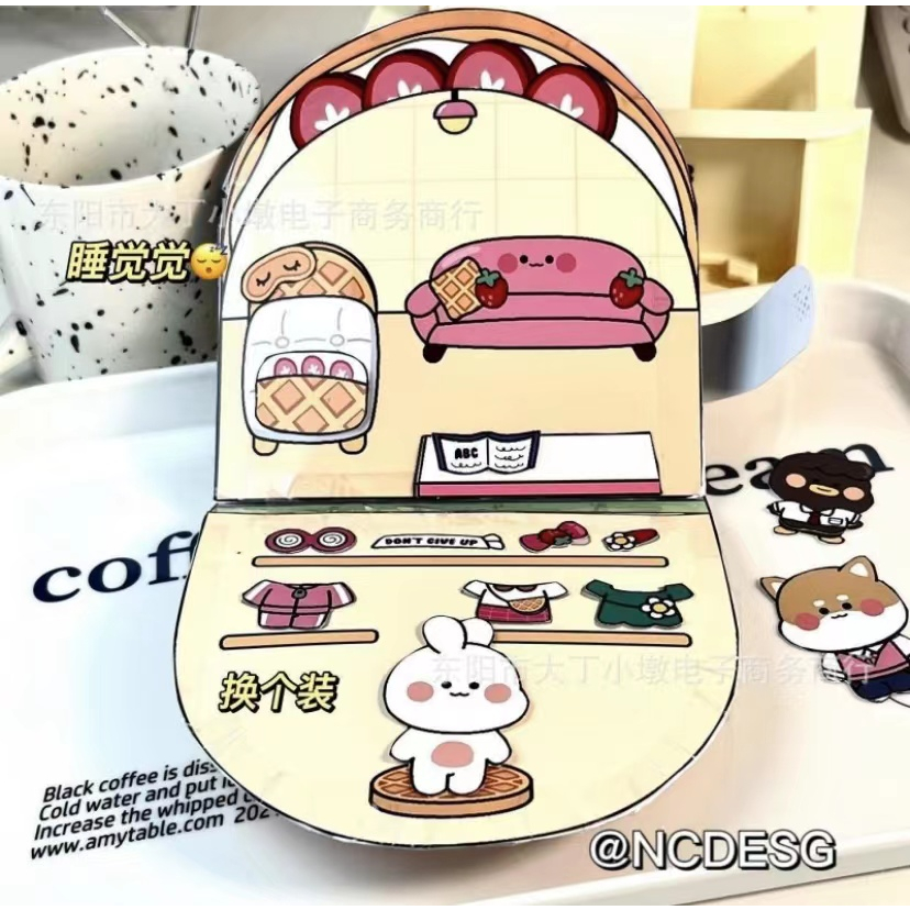 Sách Đồ Chơi Hình Bánh waffle Phát Nhạc Dễ Thương Sáng Tạo Tự Làm Thủ Công