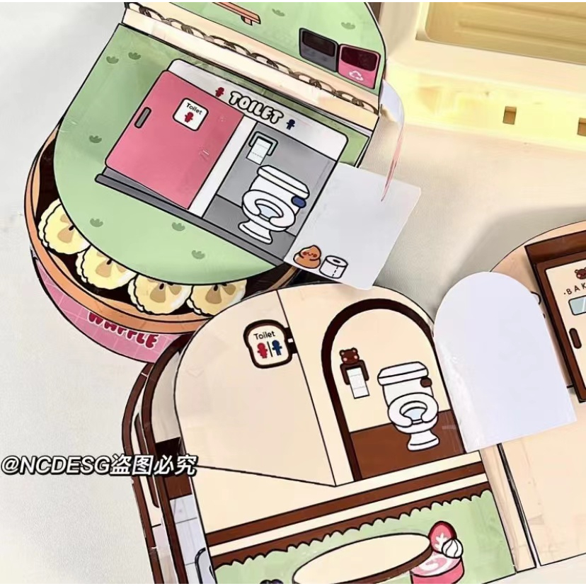 Sách Đồ Chơi Hình Bánh waffle Phát Nhạc Dễ Thương Sáng Tạo Tự Làm Thủ Công