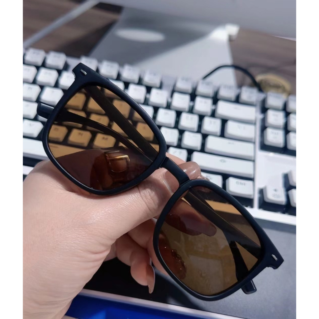 Kính Mát Gọng Vuông Chống Tia uv400 Thời Trang Hàn Quốc Cho Nam