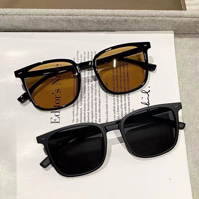 Kính Mát Gọng Vuông Chống Tia uv400 Thời Trang Hàn Quốc Cho Nam