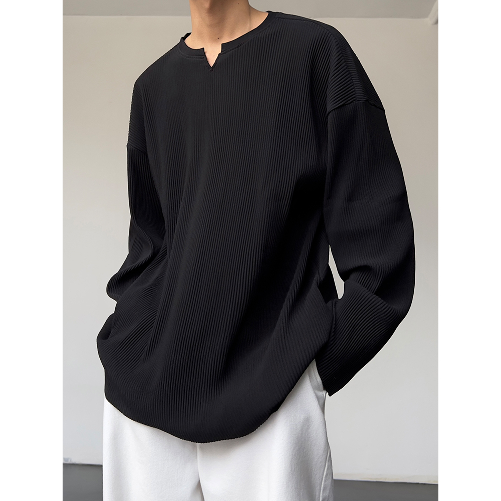 Áo Thun Dài Tay Màu Trơn Đơn Giản Thời Trang Cho Nam