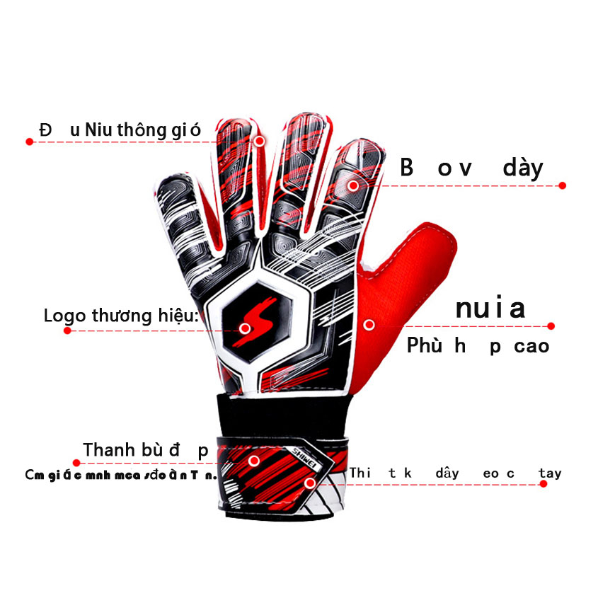 Sẵn sàng tại VN ✔ Bóng đá Găng Tay Thủ Môn Đá Bóng Bằng Cao Su Chống Trượt Thoáng Khí Cho Người Lớn Và Trẻ Em