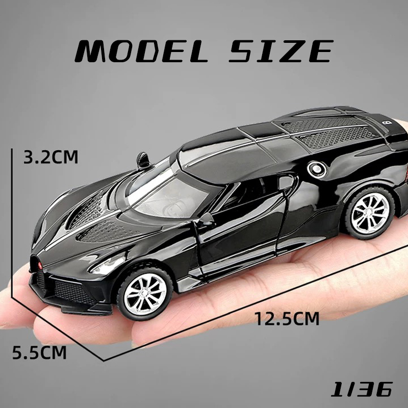 Mô Hình Xe Ô Tô bugatti la votiure noire Tỉ Lệ 1: 36 Cao Cấp