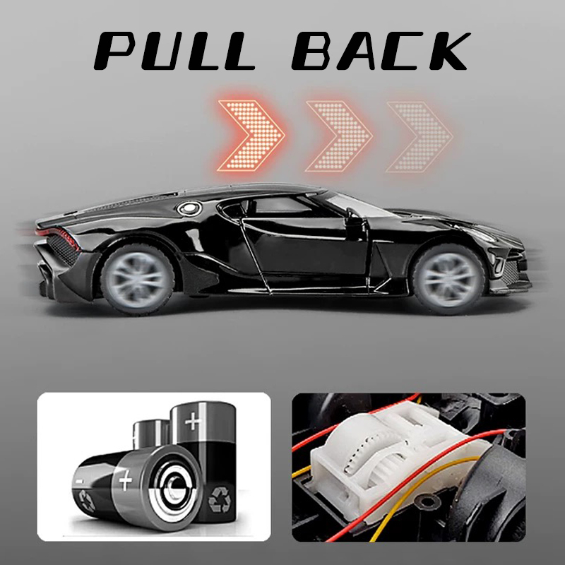 Mô Hình Xe Ô Tô bugatti la votiure noire Tỉ Lệ 1: 36 Cao Cấp