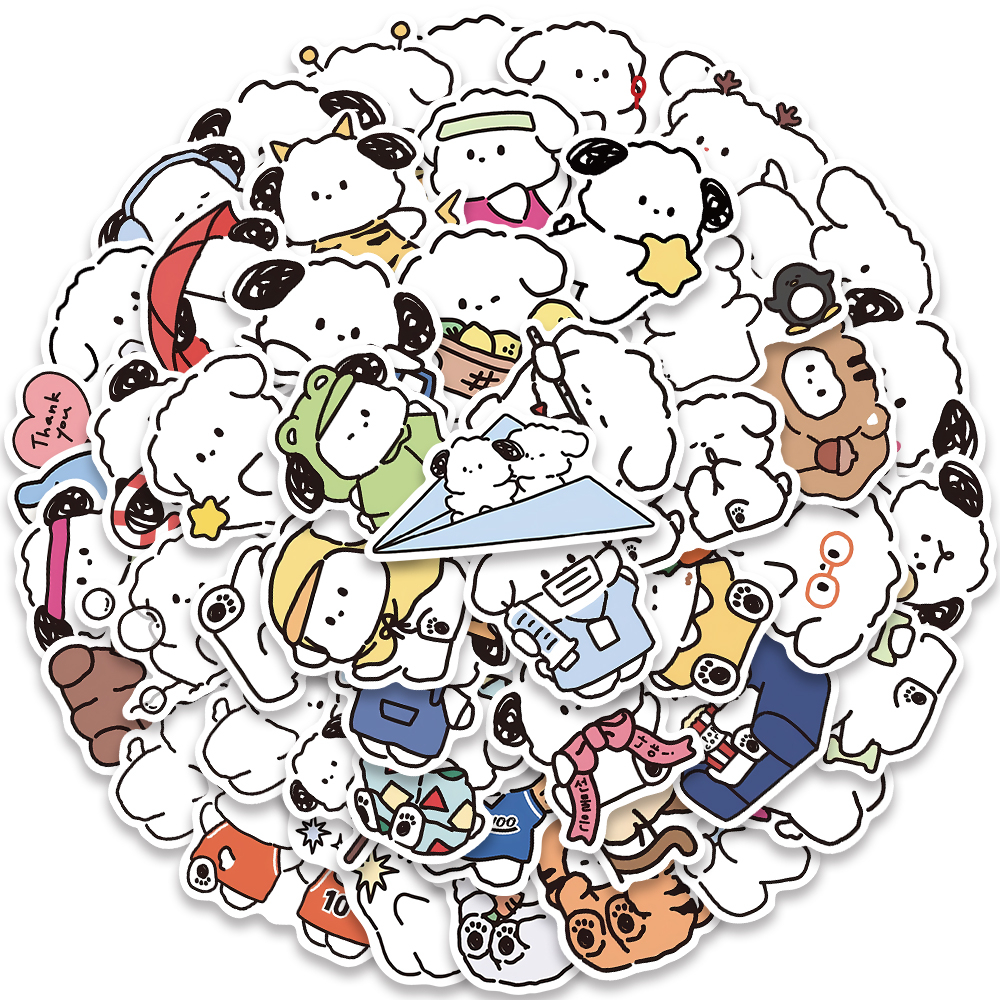 Bộ 50 sticker Hoạt Hình yowoyowoo Chống Thấm Nước Trang Trí Ván Trượt